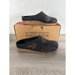 Haflinger GZ Spirit Navy Wool Women's Slippers Shoes- Size 39 US 8- EUC